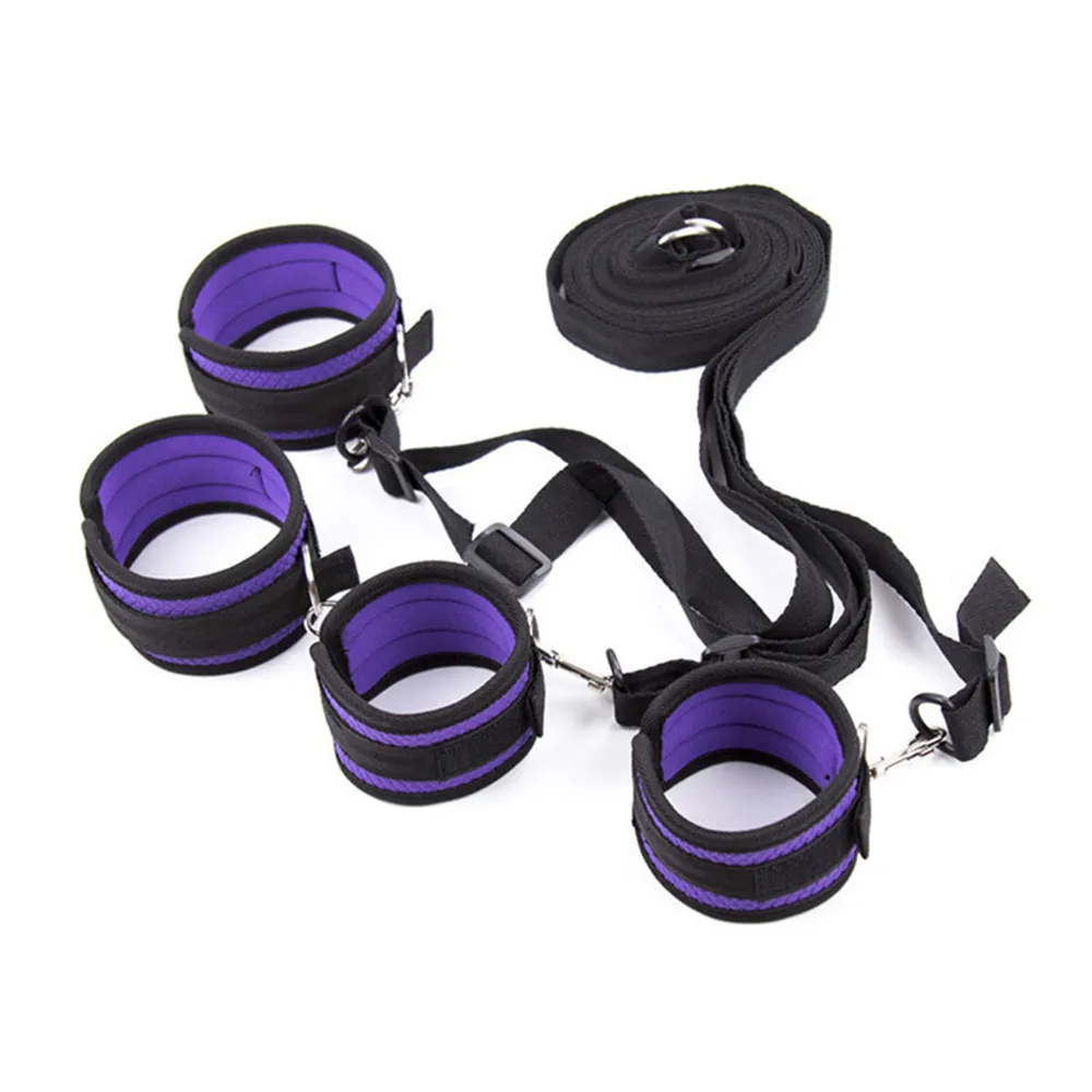  Purple 10 Pc Bondage and Restraint Kit, BDSM, Submissive Sex  Handcuffs, Ankle Sex Cuffs, Whip, Ball Gag, Leash, Collar, Rope, Nipple  Clamps, Blindfold Mask : Health & Household