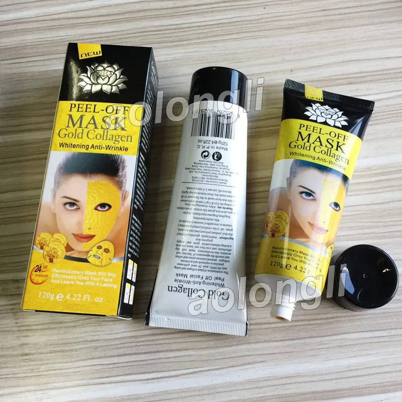 Golden Peel off face Masks Deep Cleansing Mask Gold collagen Pore Cleaner 120mL Blackhead Facial Mask Minerals Mask DHL 