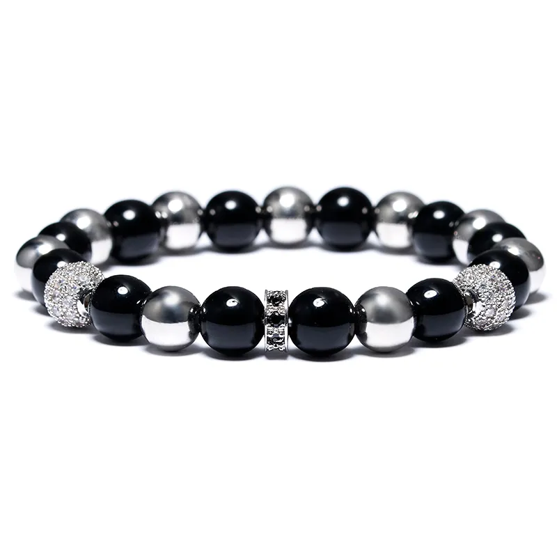 Save Big on Bulk Obsidian Jewelry Mens Men's Obsidian Bracelet Handmade  Black Stone Beads Charm Shambala Strand Chain Jewelry Best Deals on DHgate