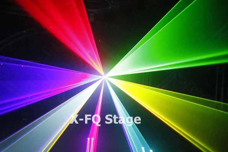 New RGB1W fullcolor animation scanning laser KTV performance home indoor voicecontrolled DJ atmosphere bar laser lighting5642600