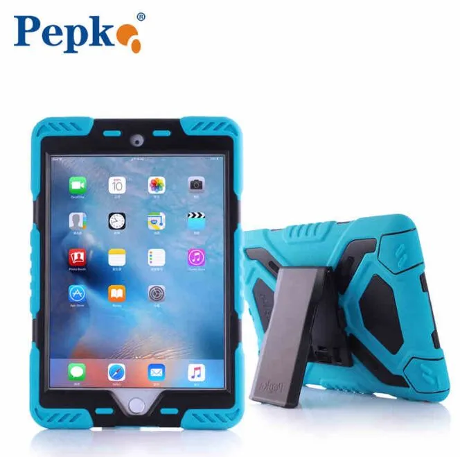 Pepkoo Armor Case voor iPad Schokbestendig Waterdicht Krachtige Bescherming Funda Stand Cover voor Apple iPad Mini 4-hoesje