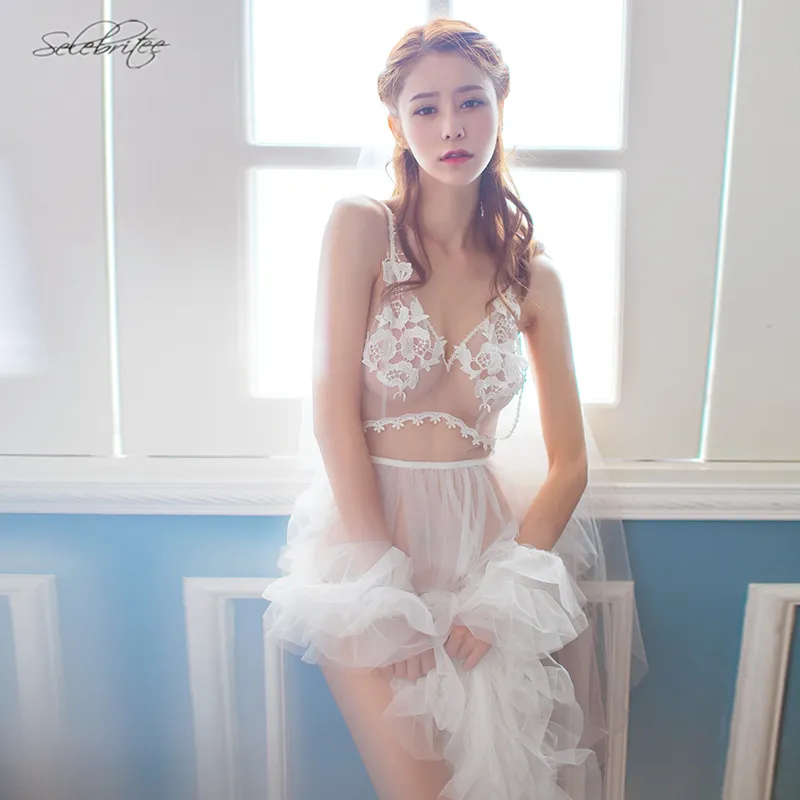 Sexy Bridal Lingerie Set - Women's Lace Wedding Dress Costume, Backless  Nightwear with Thong & Veil - Adult Bride Costume from Dhgate Sexy Costumes 