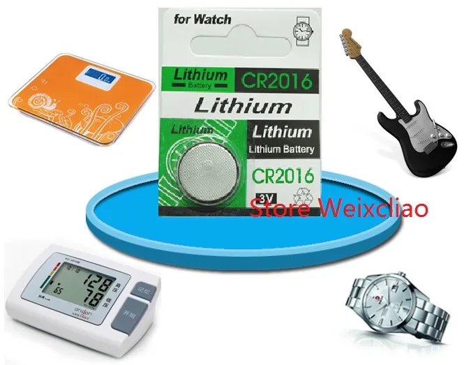 1 lote CR2016 3V Litio Li Botón de ión Batería CR 2016 3 voltios Li-ion Batteries para reloj 280o