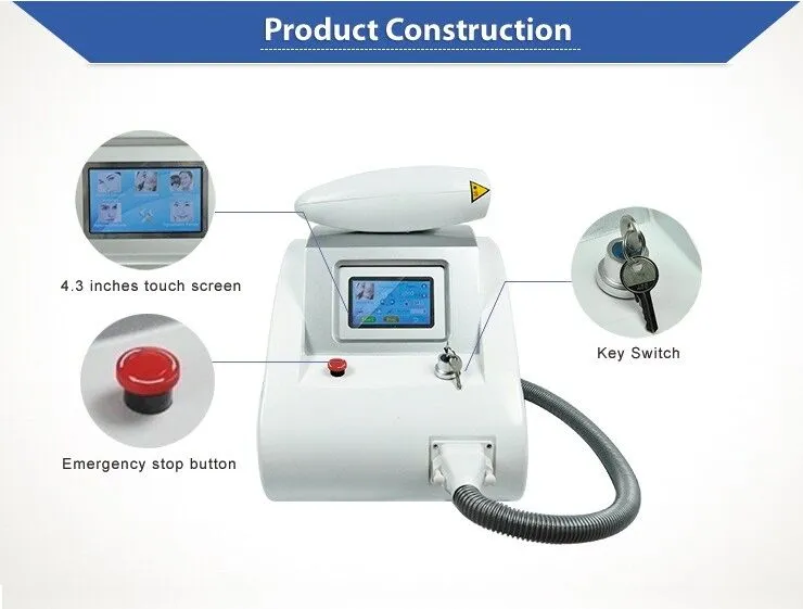 2000mj Touch Screen Q Switch Nd Yag Laser Tattoo Removal Machine Pigments ärr Acne Removel 1064nm 532nm 1320nm