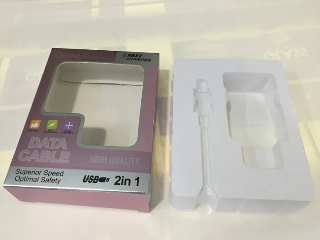아이폰 X 8 7 플러스 삼성 S8과 OEM을위한 USB 여행 벽 충전기 케이블 종이 소매 패키지 포장 상자 상자 PVC 플라스틱