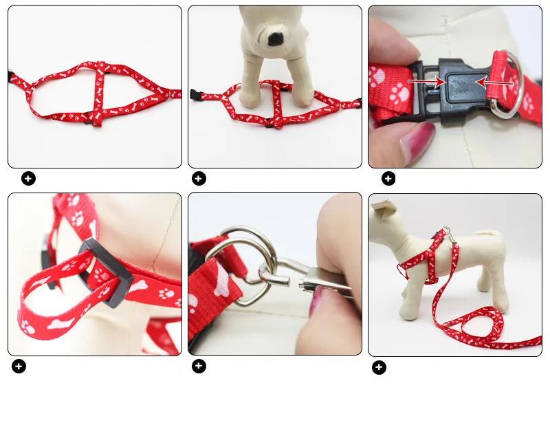 1 0120 cm arnés para perros correas de nylon impreso ajustable collar de perro mascota cachorro gato animales accesorios collar para mascotas collar de corbata de cuerda hh71172
