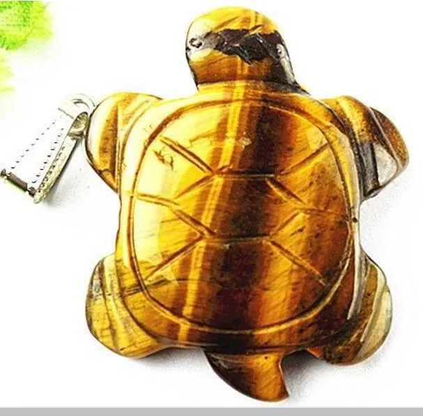 Unieke natuurlijke tijgeroog juweel gesneden schildpad hanger kraal BC