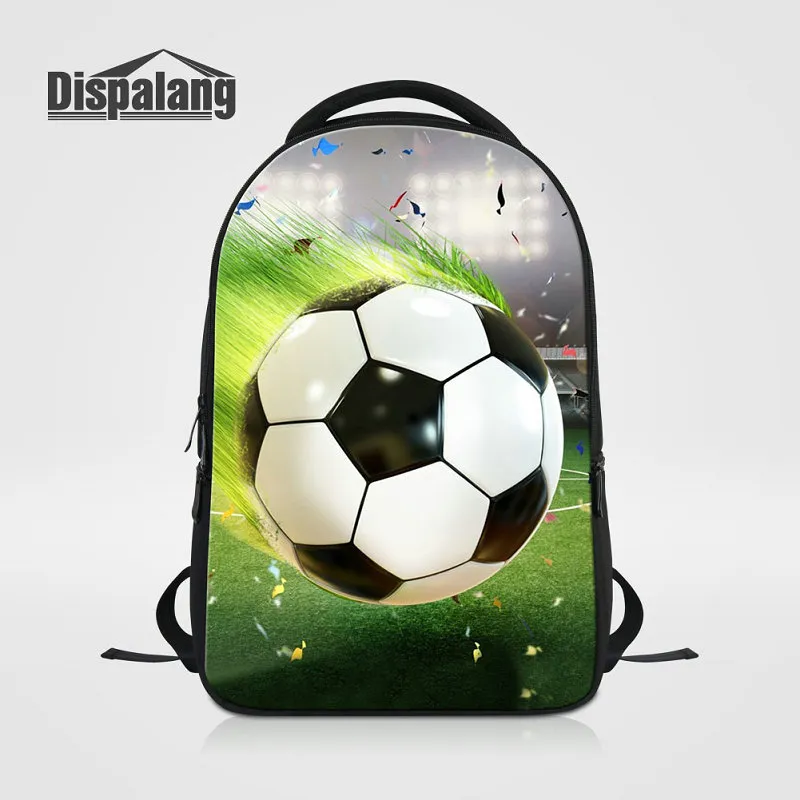 Multifunctionele mannen 14 inch Laotop rugzakken voor tieners cool 3D voetbal printing schooltassen voetbal jongens mode mochila basketbal rugtas