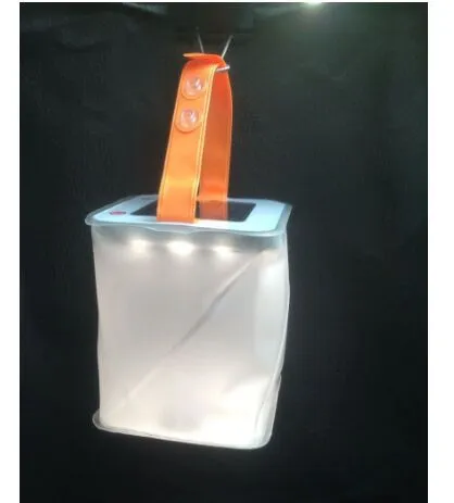 Promotion Camping Ombre Tente Gonflable Lumières Solaires Pliable Airbag Éclairage Élastique Lampe Solaire Extérieure Portable Luminaires