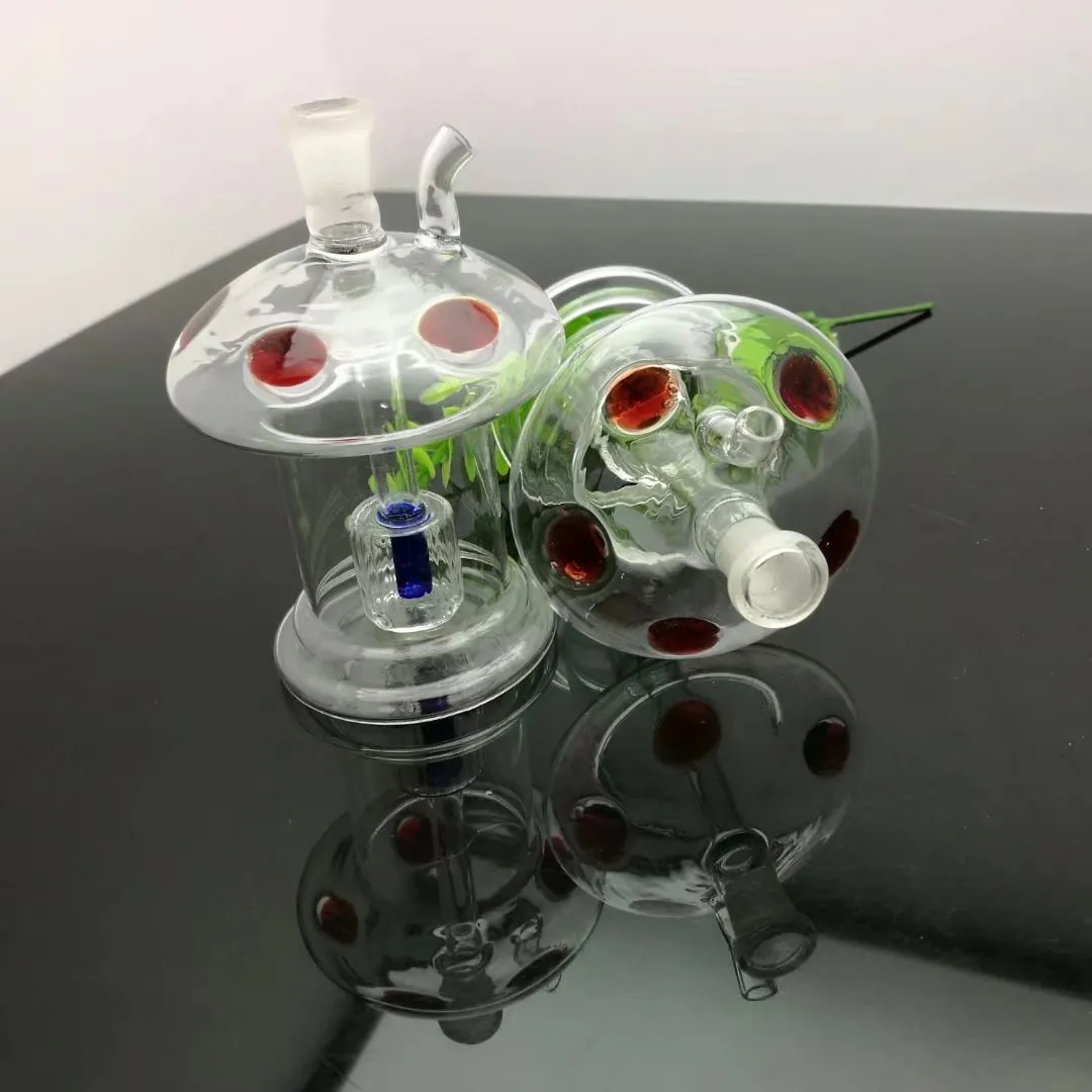 2024 nouveau narguilé en verre de champignon - fumer des pipes à main en verre soufflé Bong verre tabac cuillère tuyaux fumer de l'huile