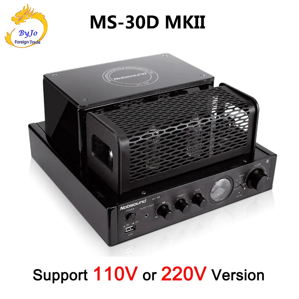 Nobsound MS-30D MKII 블루투스 앰프 튜브 증폭기 110V 220V AMP 2.1 채널 증폭기 MS-10D MKII 업그레이드 앰프