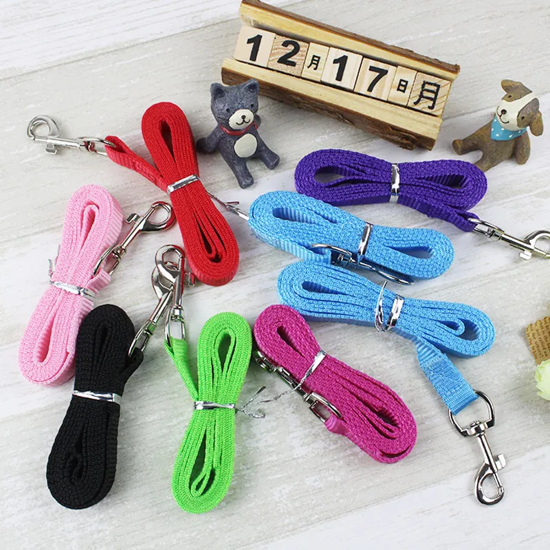 Nylon Dog Leashes Pet Puppy Training Straps Dogs Led Rope Belt Leash Bredd 1,5cm Lång 120cm