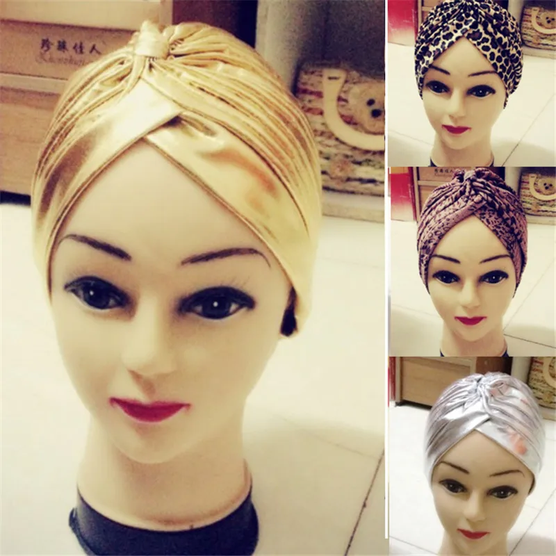 Ny mode unik stil sträckbar turban kemo headwrap hår wrap cover kvinnor casual stil huvudband