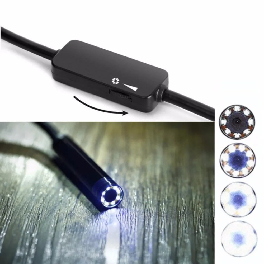 Envío gratuito 8LED 3.5M Suave Duro Flexible Serpiente USB WIFI Android IOS Cámara endoscópica 1200P HD 8mm IP68 Cámara de inspección de tuberías a prueba de agua