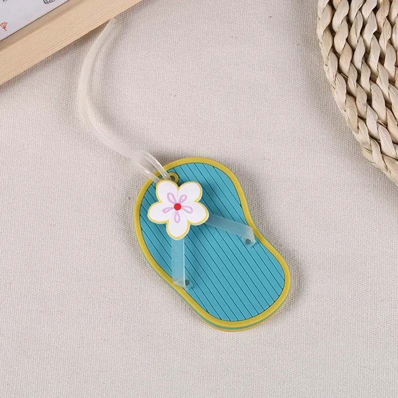 Flip Flop Shape Luggage Tag Trunk Cards Strip Suitcase Label Bags Tags Travel Accessories Wedding Party Souvenir