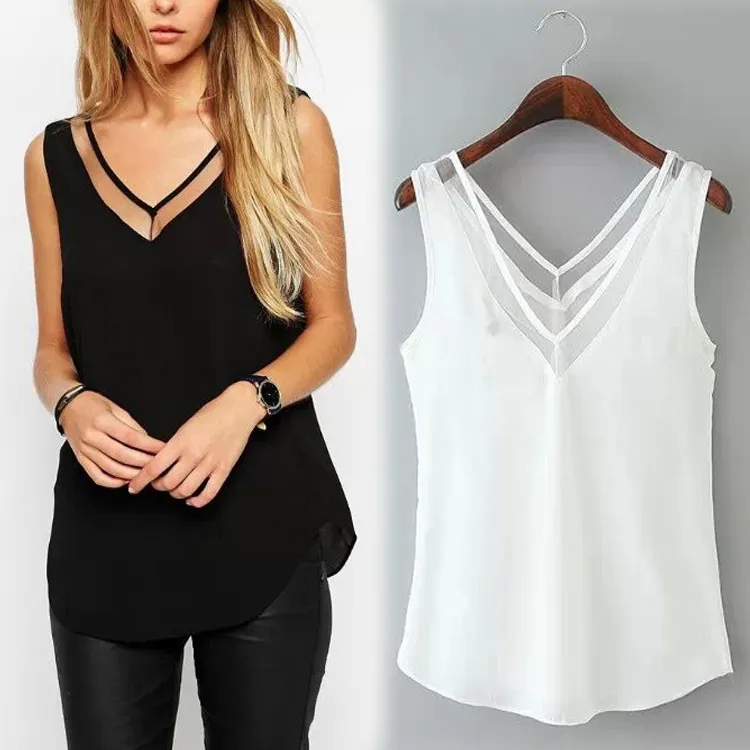 Blusas De Mujer Camisas Tops Moda Mujer Blusa De Gasa De Verano