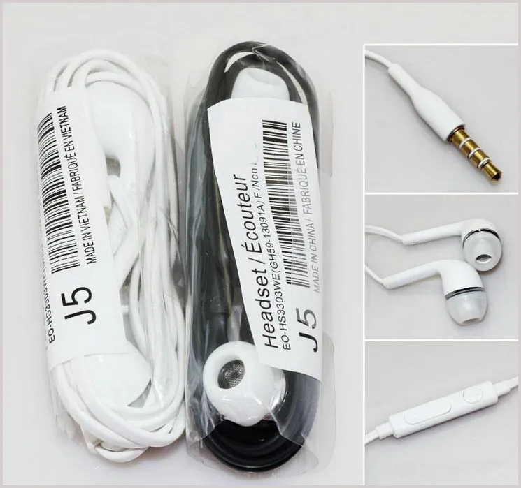 J5 Earphone EG900 3.5mm Jack In Ear Headphones Headset Wired With