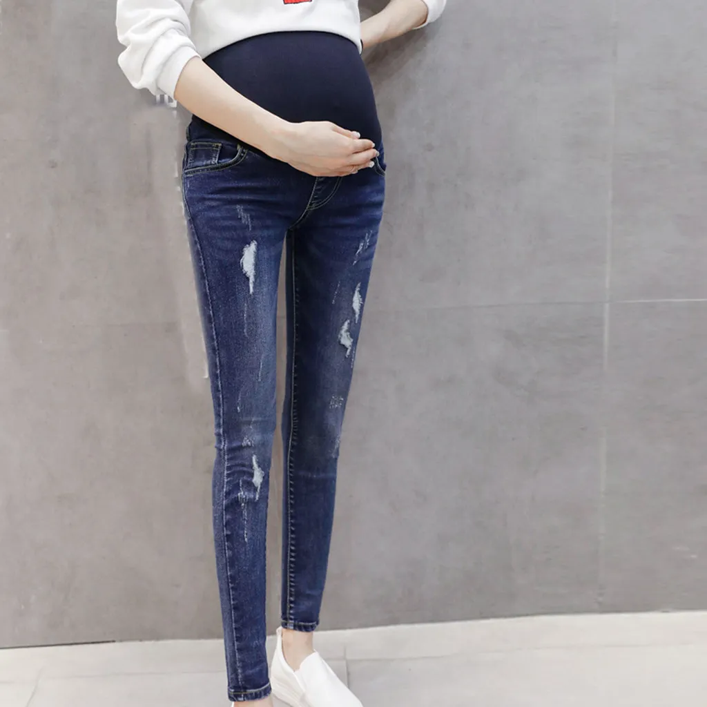 Mode Femme Enceinte Legging Jean Maternité Pantalon Pantalon