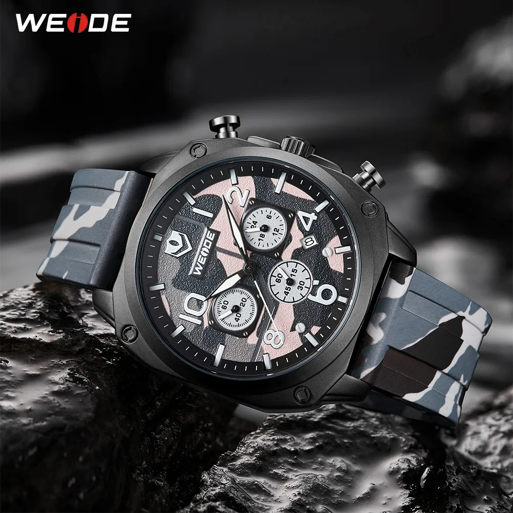 Weide Watch Top Brand Mens военный цифровой показатель Sports Silicone Strap Fashion Outdoor Стоедные наручные часы Relojes hombre