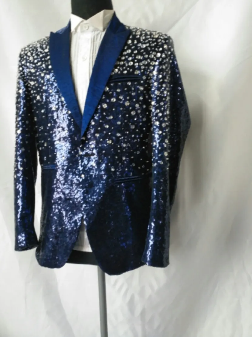 Mens rhinestone tuxedo clearance jacket