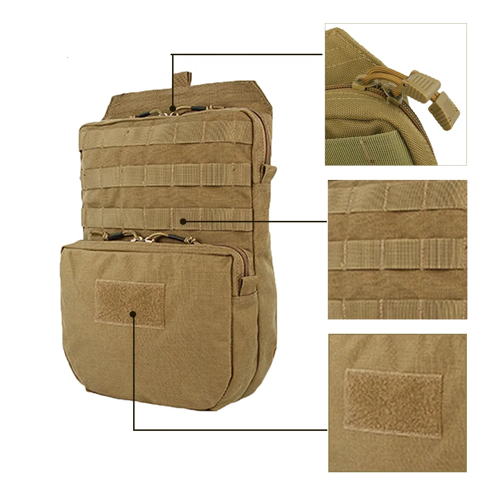 Sac à dos d'hydratation tactique 3L sac d'eau militaire pochette