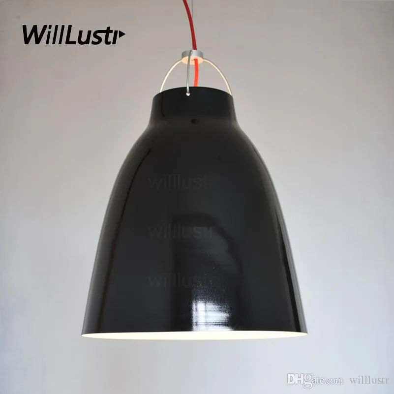 Willlust caravaggio hänge lampa nordisk modern cecilie manz suspension ljus hängande belysning blank matt vit svart färg stor storlek