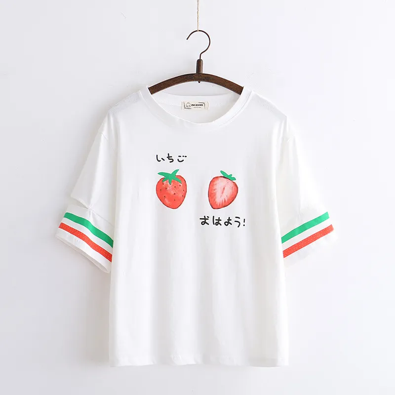 Rainbow T Shirt Women Striped Kawaii Clothes Harajuku Korean Style  Streetwear Aesthetic Long Sleeve Fall Roupas Feminina O Neck