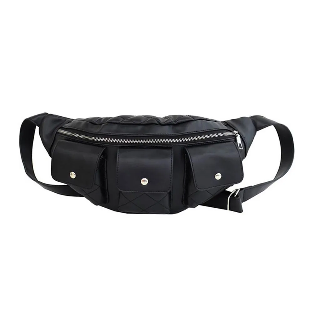 Designer-mode dames taille tas fanny pack portemonnee nieuwe effen borst schouder reistas kwaliteit PU lederen portemonnee casual cross body