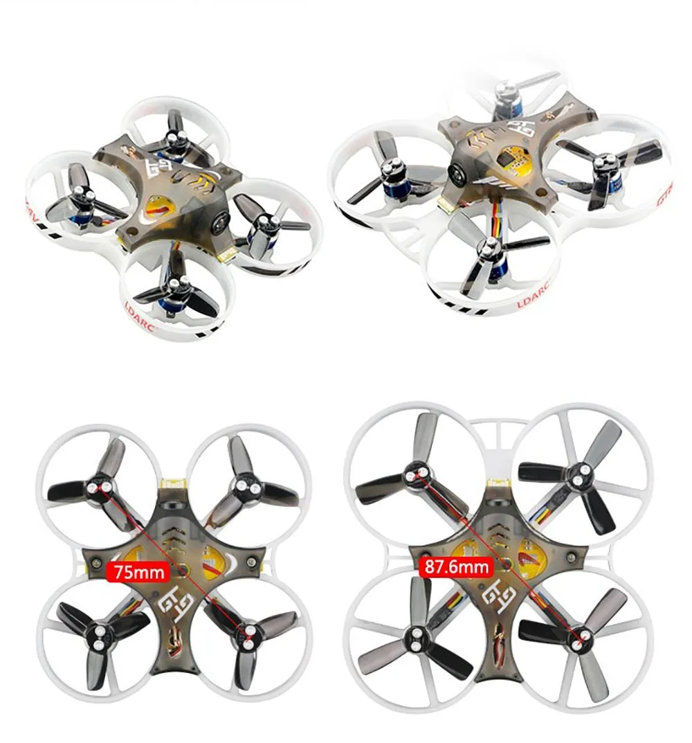 LDARCKINGKONG TINY GT7 2S 75mm FPV Racing Drone F3 FC 4IN1 10A BLHELI_S ESC 800TVL 150도 카메라 -DSM2 수신기