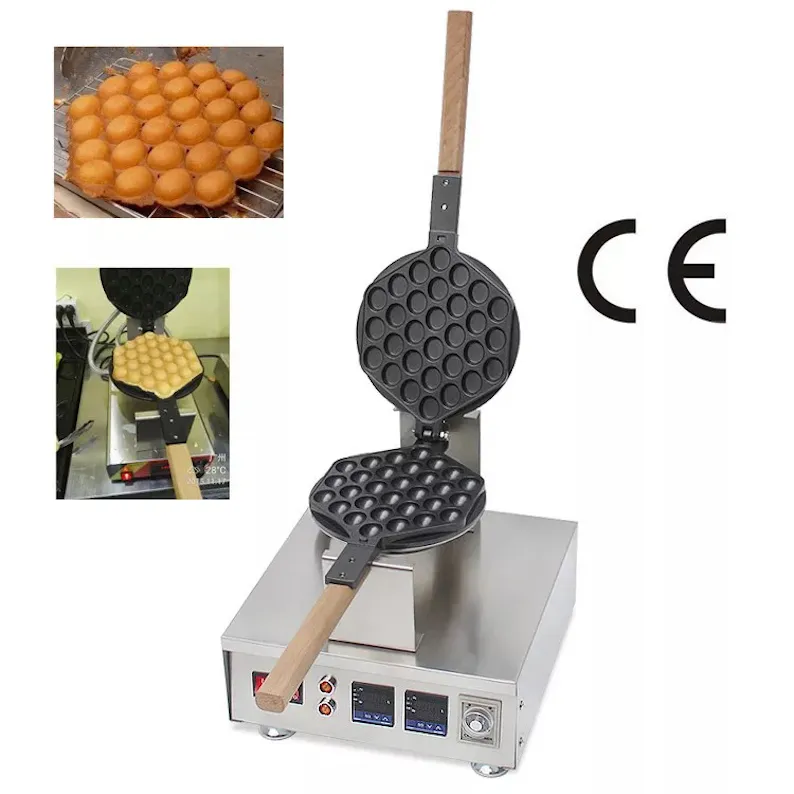 Attrezzatura per snack elettrica per waffle commerciale antiaderente digitale Hong Kong per gelato all'uovo, waffle elettrica