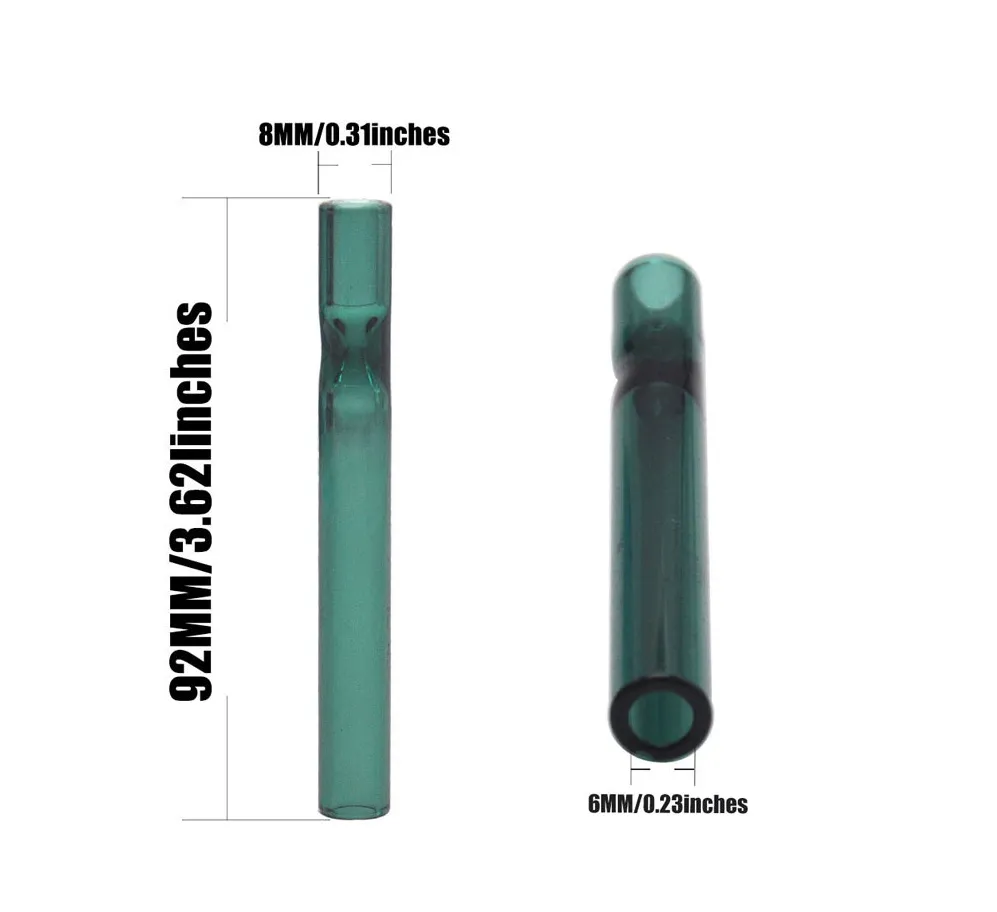 Miniorder 10 Stks Hoge Borosilicaat Glas Sigaret / Tabak / Droog Kruid Rolling Papier Filter / Glas Pijp 3 Kleur voor uw keuze Gratis verzending