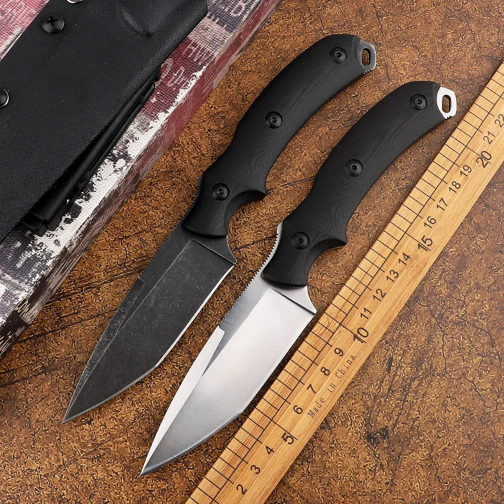 Nuevo producto comando cuchillo recto D2 hoja G10 mango equipado militar supervivencia hoja recta herramienta hoja fija cuchillo de caza manual EDC