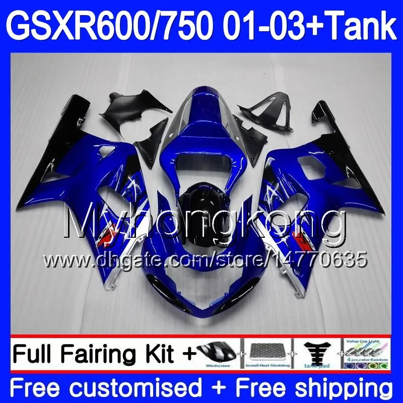 + Tanque para Suzuki GSXR 600 750 GSXR-750 GSXR600 Glossy Blue Frame 2001 2002 2003 294HM.52 GSX R750 R600 K1 GSX-R600 GSXR750 01 02 03 Feeding