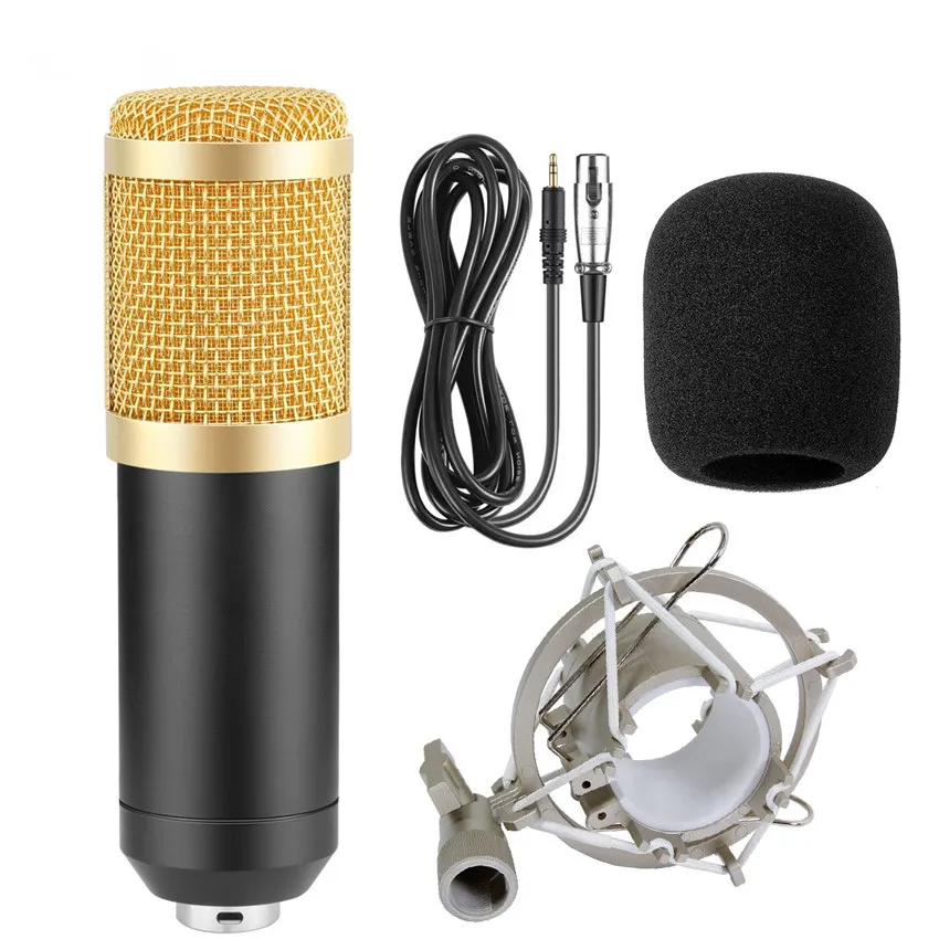 BM 800 Condenser Microphone With Metal ShockMount Professional Karaoke Computer / PC Microphone For Video Recording Studio BM800