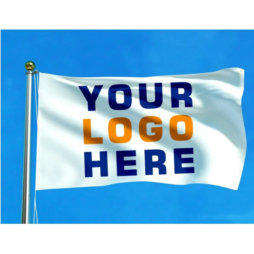 Aangepaste vlag 3x5ft 90x150cm logo gedrukt voor reclame promotionele sport team schoolclub festival decoratie verjaardag Inddor outdoor gebruik