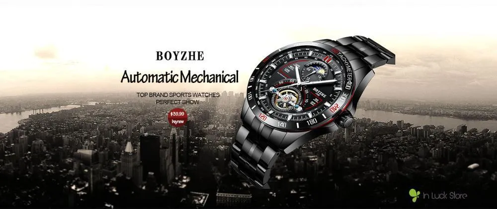Boyzhe automatic watch sale