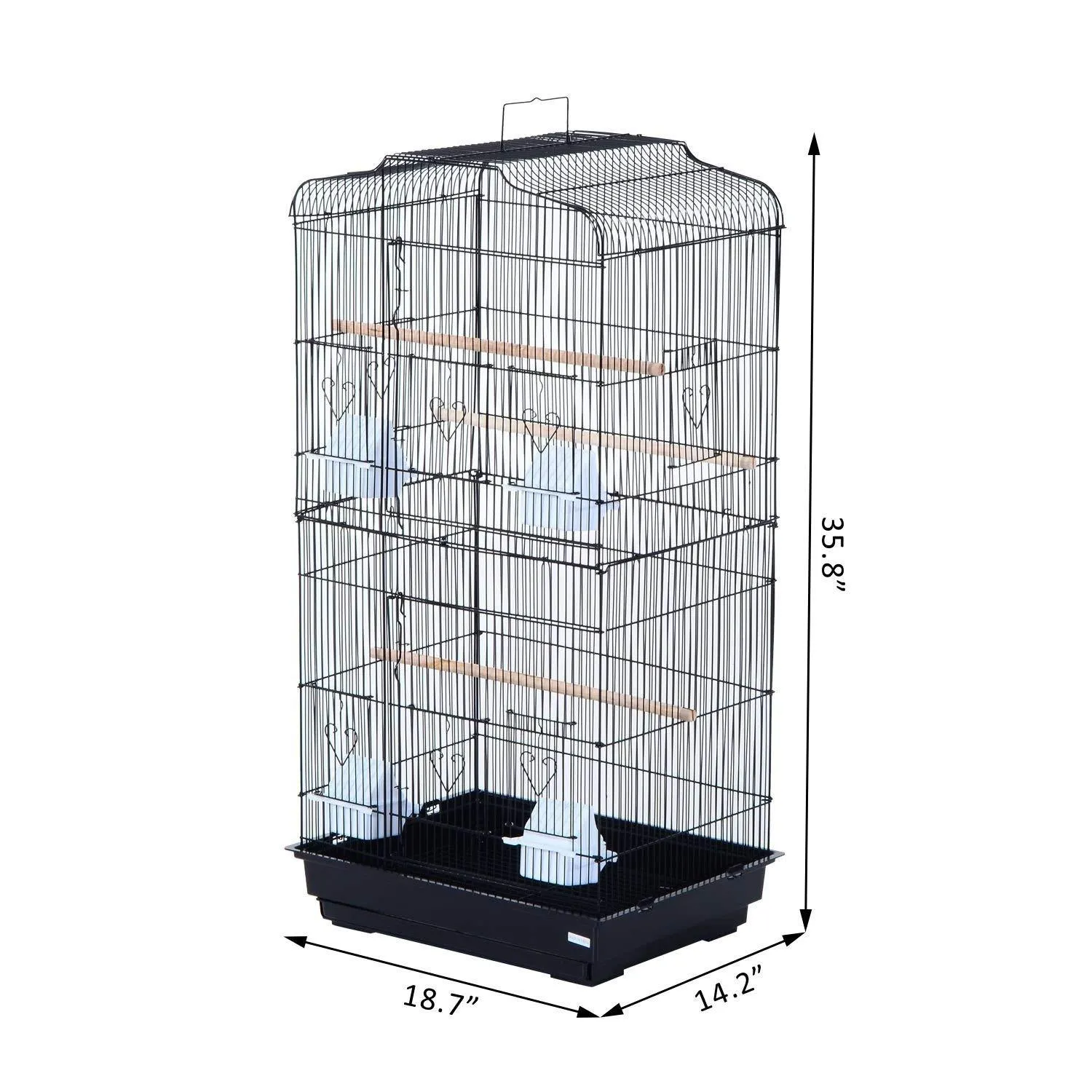 Kit de démarrage de cage à oiseaux intérieure en métal de 36 pouces avec accessoires de plateau Fournisseur pour animaux de compagnie Vente directe de l'usine Pestcontrol Chine