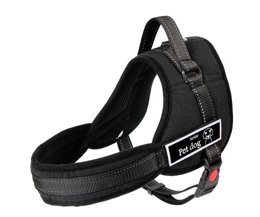 Imbracatura per cani in nylon imbottito morbido Imbracatura per cani senza trazione per cani di taglia media Maniglia Imbracature sportive Pitbull Accessori per animali domestici S M L