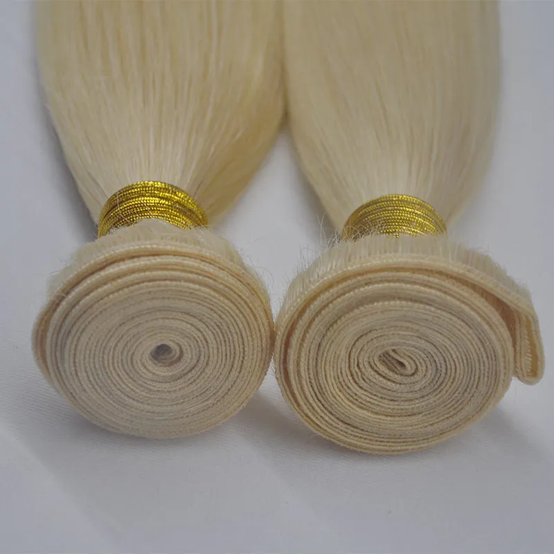 Color 613 Blonde Brazilian Human Hair Weave 2 Bundles 200Gram Free shipping,straight and body wave option