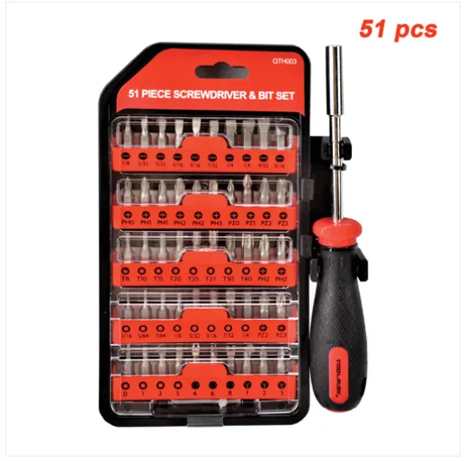 2022 atacadistas quentes !!! Toolman 51 PCS Hand Tool Box Compact Screwdriver Bit Set Magnetic