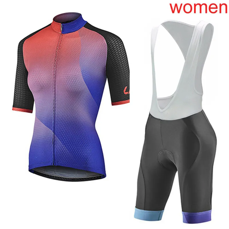 LIV CCC Team maglia da ciclismo da donna Abbigliamento da bicicletta estate traspirante manica corta da bici camicia con bretelle tuta sportiva uniforme Y21031814