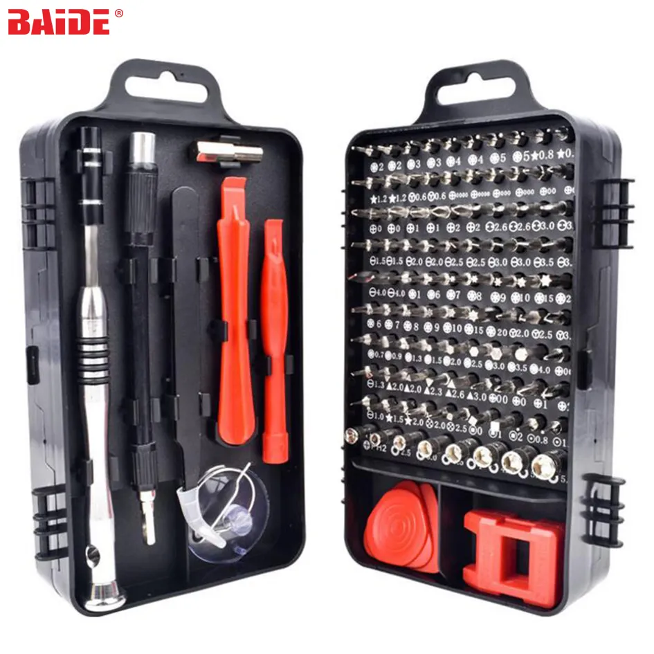 110 in 1 Precision Screwdriver Set Multi CRV Screw Driver Bit Combination Tools for Mobile Phone PC Toy Equipment iPad Wholesale