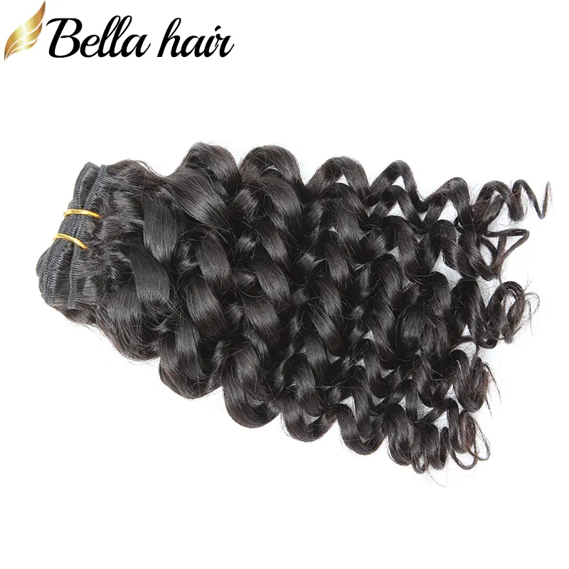 Brazylijskie Virgin Hair Bundles Deep Curly Human Hair Funmi Extensions Wefves 3pcs/Lot Quality Naturalny kolor Bellahair