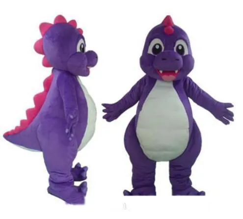 2019 Discount usine costume de mascotte de dinosaure dino violet chaud pour adulte à porter à vendre