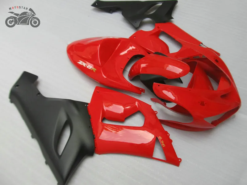 レッドフェアリングキット ABSプラスチックモーターサイクル部品川崎