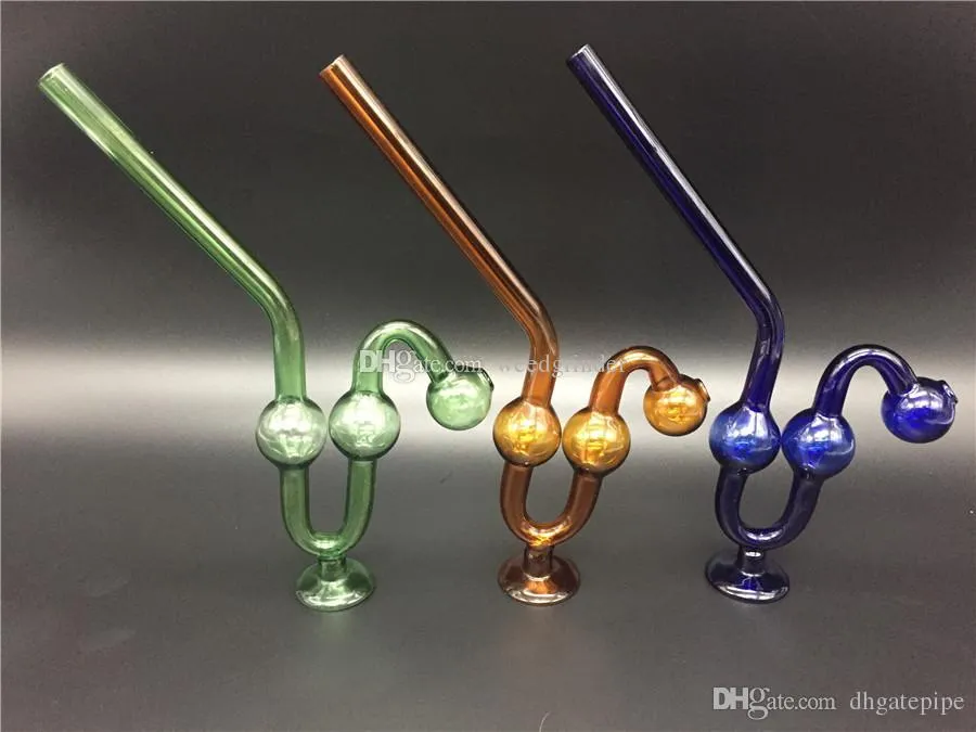 Multi Colorful Snake Glass Oil Burner Pipes Curved Smoking Hand Pipes
