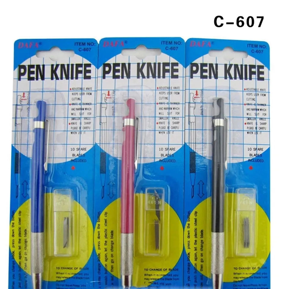 Outil Pick N Pop, applicateur d'emballage de voiture, coupe-vinyle, stylo scalpel, couteau de précision pour espace de perçage de fenêtre, couteau pour emballage de voiture C-607