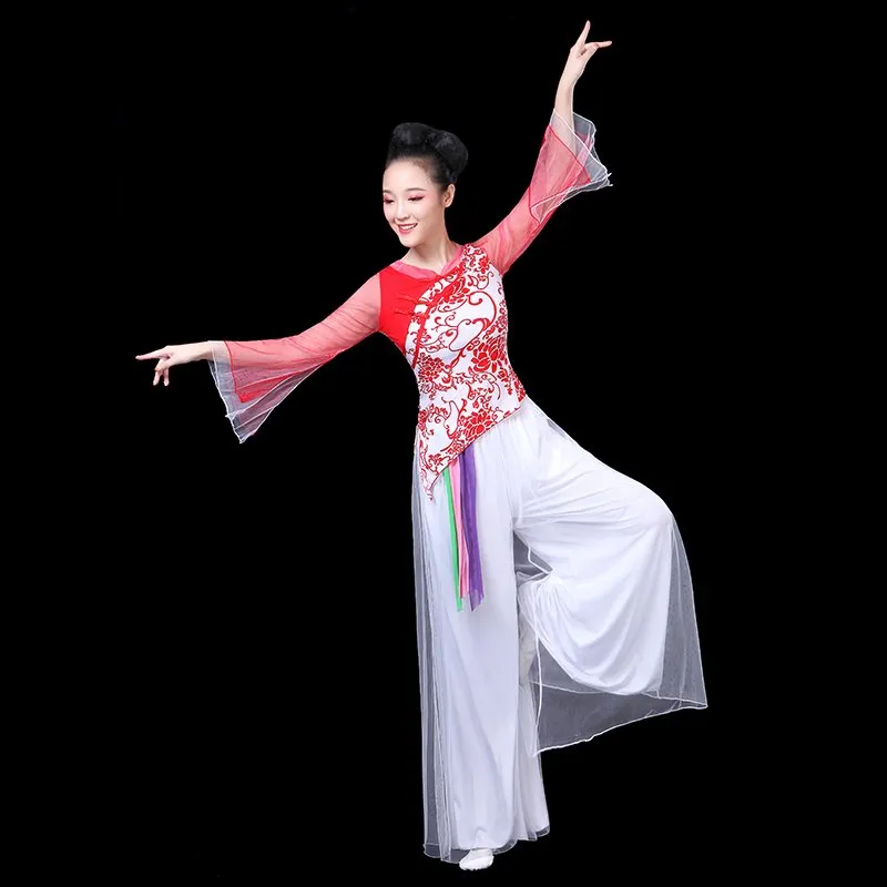 performances de palco adulto clássica dança étnica chinesa nacional Yangko roupas de carnaval trajes dançarino festival das mulheres desgaste do verão