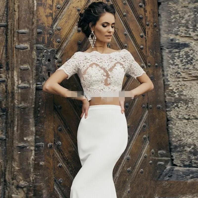 Two piece reception dress hotsell