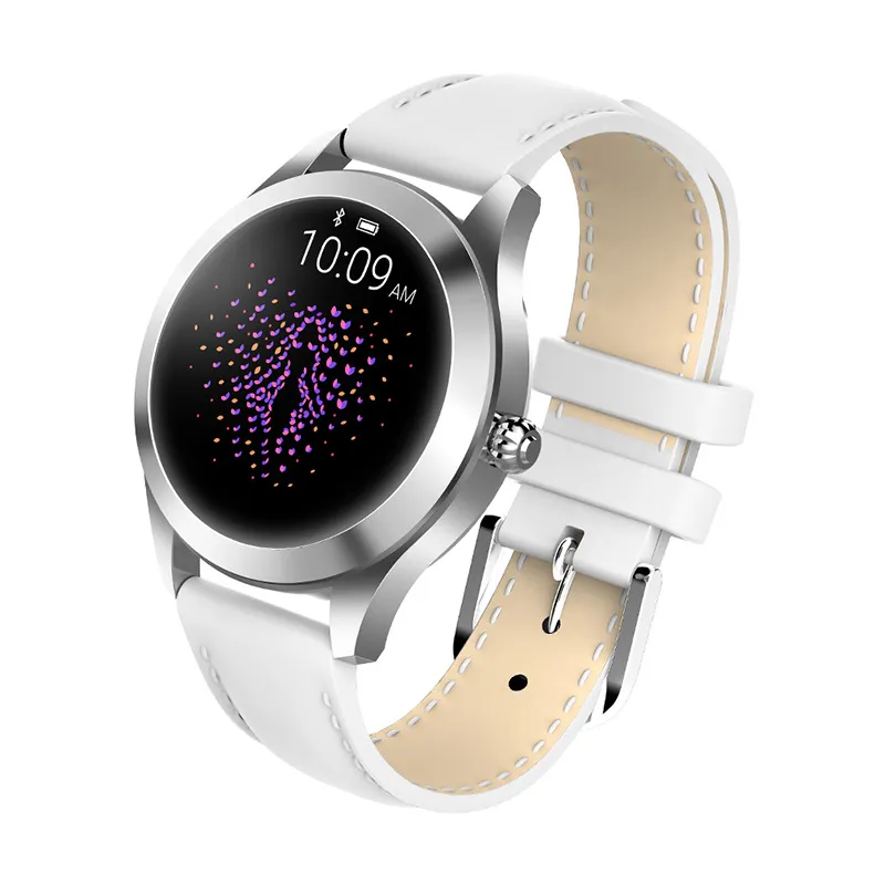 KW10 dame intelligente Montre-bracelet montre-bracelet lumineux écran étanche Podomètre Moniteur de fréquence cardiaque Mode Sport Veille Moniteur